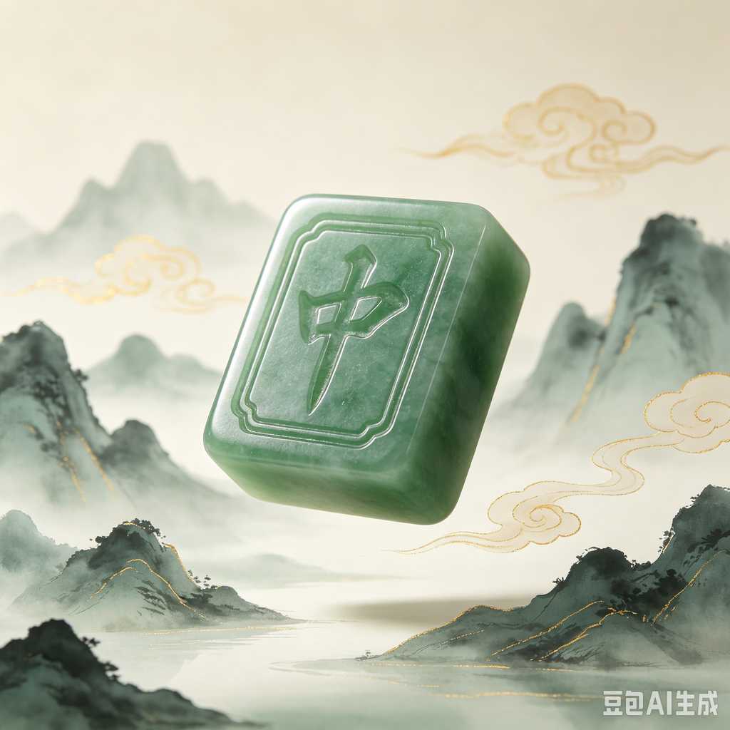 logo engrave mahjong tiles